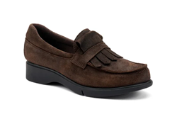 MOCASSINO COMFORT DONNA INGRASSATA CHOCOLAT VELOUR